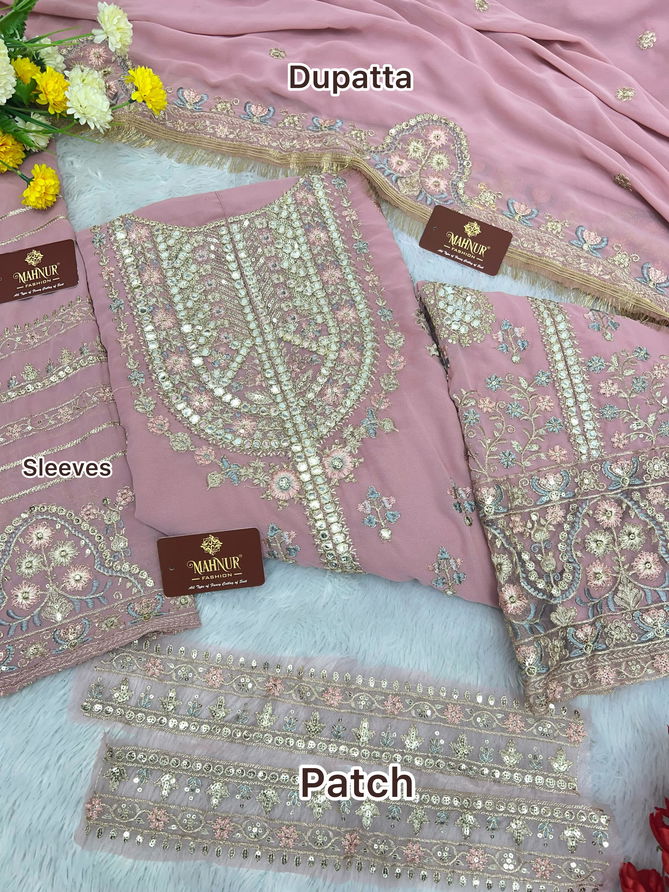 Mahnur Vol 39 By Mahnur Embroidery Georgette Pakistani Suits Wholesale Price In Surat
